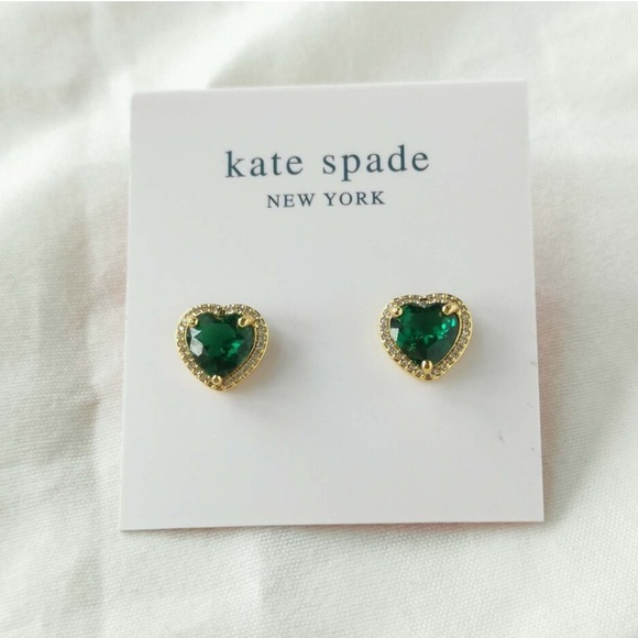 NWT Kate Spade Emerald Green CZ Earrings - Picture 4 of 4